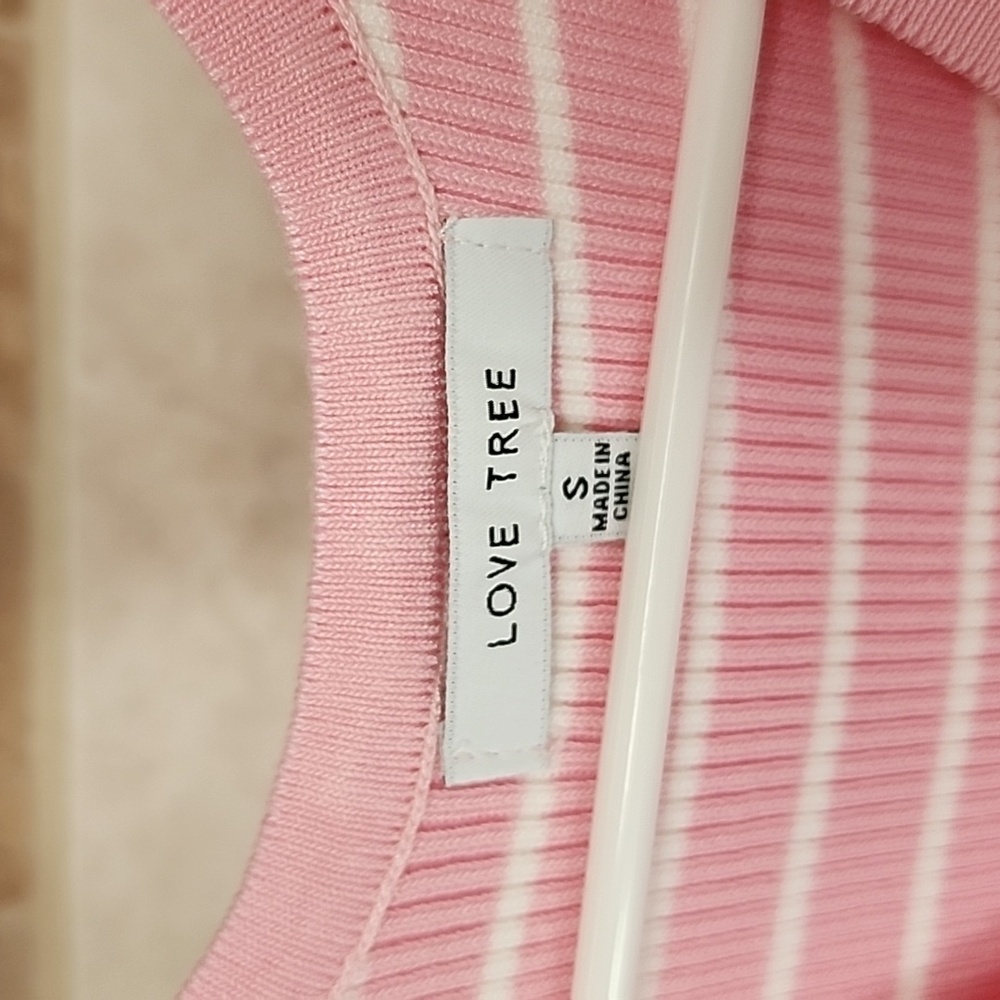 ππ©· Pink Striped SLEEVELESS Ribbed Midi Dress π©·π - Picture 7 of 10